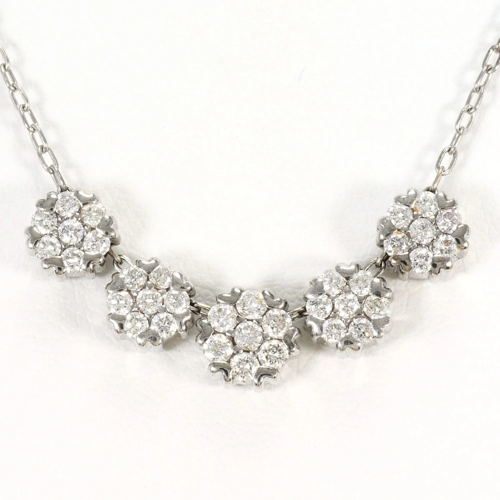 VINTAGE 18k Silver Diamond Necklace